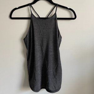 Lululemon Charcoal Grey High Neck Workout Tank